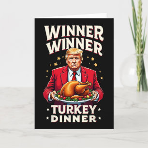 Lustiges Trump Gewinner Gewinner Truthahn Abendess Karte