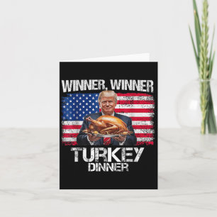 Lustiges Trump Gewinner Gewinner Truthahn Abendess Karte