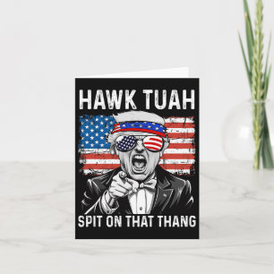 Lustiges Trump-Hawk-Tuah - Spuck auf dieses Ding M Karte