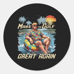Lustiges Trump-Shirt Mach den Golf großartig Trump Runder Aufkleber