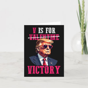 Lustiges Trump Valentinstag V ist für Victory Trum Karte