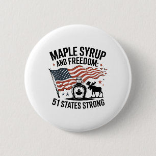 Lustiges Trump-Zitat Kanada 51. Staat der USA _1 Button