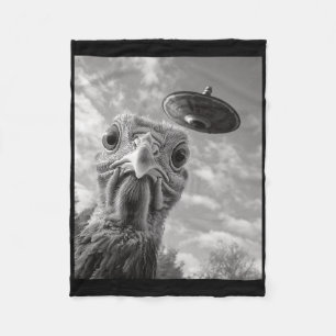 Lustiges Truthahn-Selfie-Ufo-Thanksgiving Fleecedecke