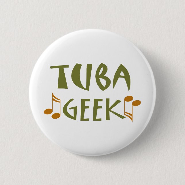 Lustiges Tuba-Aussenseiter-Geschenk Button (Vorderseite)