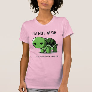 Lustiges Turtle Time Nicht Langsam Damen Slim Fit T-Shirt