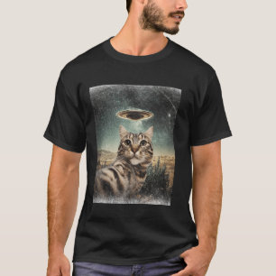 Lustiges UFO-Katzen-Selfie u2013 Süße Alien-Weltra T-Shirt
