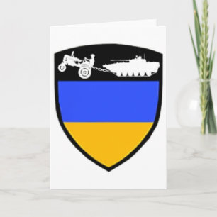 Lustiges Ukraine-Bauer-Traktor-Schlepptank-Meme  Karte