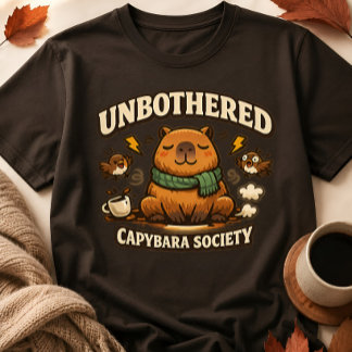 Lustiges Unbothered Capybara-Gesellschaft T-Shirt