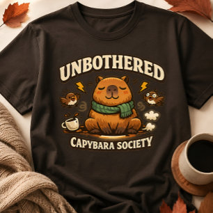 Lustiges Unbothered Capybara-Gesellschaft T-Shirt