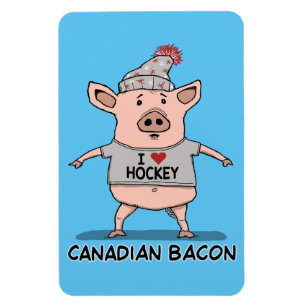 Lustiges und niedliches kanadischer Speck-Schwein Magnet