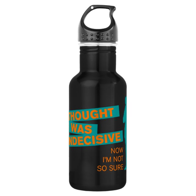 Lustiges unentschlossenes edelstahlflasche (Vorderseite)