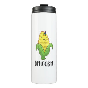 Lustiges Uni Corn Einhorn Mais Liebhaber Mais Land Thermosbecher