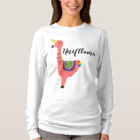 Lustiges Unifllama: Einhorn-Flamingo-Lama Kreuzung
