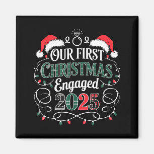 Lustiges unser erstes Weihnachten verlobt 2025 Paa Magnet