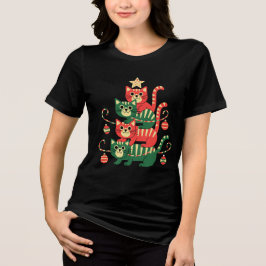 Lustiges Urlaubskatzenliebhaber-Geschenk Tri-Blend Shirt