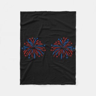 Lustiges Usa-Feuerwerk Paar Nur Hier Für Das Feuer Fleecedecke