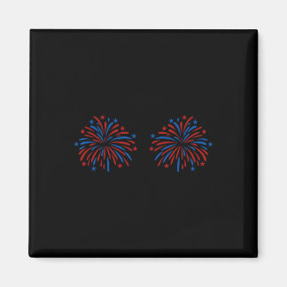 Lustiges Usa-Feuerwerk Paar Nur Hier Für Das Feuer Magnet