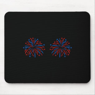 Lustiges Usa-Feuerwerk Paar Nur Hier Für Das Feuer Mousepad