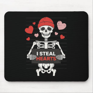 Lustiges Valentins-Skelett Ich stehle Herzen Xoxo Mousepad