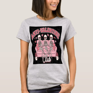 Lustiges Valentinstag-Skelett-Design für Frauen T-Shirt