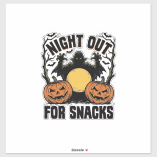 Lustiges Vampir-Shirt mit spookiger Kürbis-Nacht-K Aufkleber