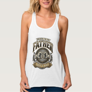 Lustiges Vater-Faust-Anstoßen Vintage-Gravur-Shirt Tank Top