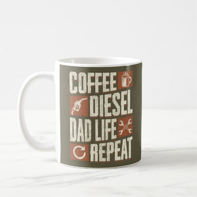 Lustiges Vater-Leben-Geschenk Kaffeetasse (Links)