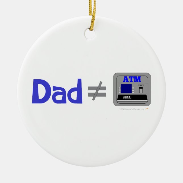 Lustiges Vater nicht gleiches ATM Keramikornament (Vorne)
