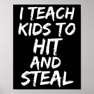 Lustiges Verkauf Coaching-Geschenk Ich bringe Kind Poster