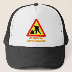 Lustiges Verkehrsschild Humor für Computerprogramm Truckerkappe