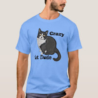 Lustiges verrücktes Katzen-Typ-Shirt