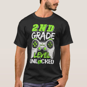 Lustiges Videospiel Zurück zur Schule 2. Klasse Un T-Shirt