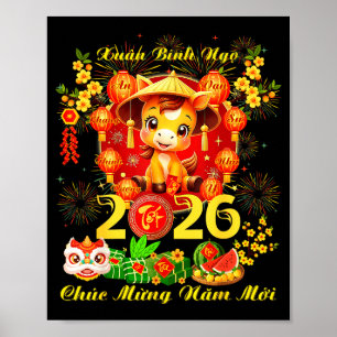 Lustiges vietnamesisches Neujahrsfest - Tet 2026 J Poster