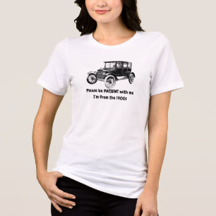 Lustiges Vintage-Auto 1900er Nostalgie Grafik T-Sh Tri-Blend Shirt