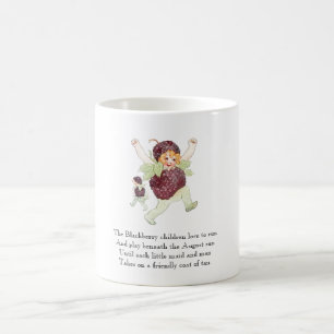 Lustiges Vintage-Gedicht über Brombeeren, Reim für Kaffeetasse