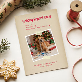 Lustiges Vintage-Hunde-Weihnachtsfoto Feiertagskarte
