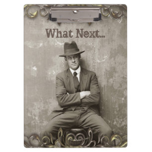 Lustiges Vintage-Mugshot-Mafia-Gangster-Design  Klemmbrett