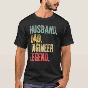 Lustiges Vintage-Shirt Ehemann Vater Ingenieur Leg T-Shirt