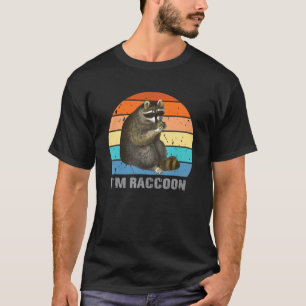 Lustiges Vintage-Waschbär-Design für Männer Frauen T-Shirt