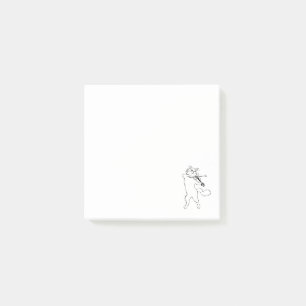 Lustiges Vintages Katzen-Tanzen und spielen Post-it Klebezettel