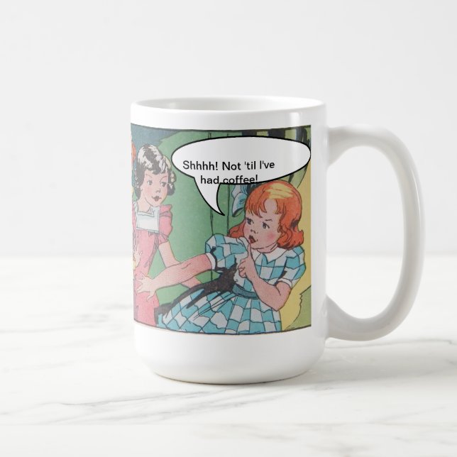 Lustiges Vintages Retro Cartoon-Comic Kaffeetasse (Rechts)