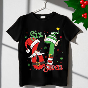 Lustiges virales Meme Weihnachten Sechs Sieben 6-7 T-Shirt