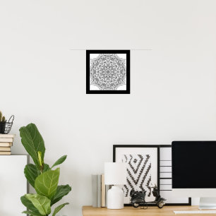 Lustiges Vogel-Mandala-Partyplakat zum Basteln mit Poster