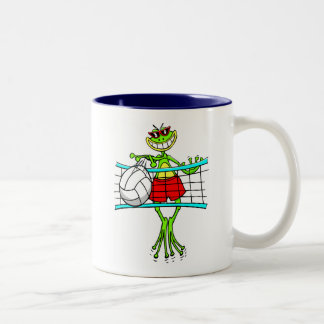 Lustiges Volleyball-Geschenk Zweifarbige Tasse