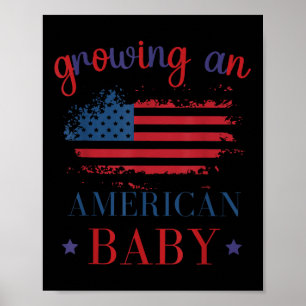 Lustiges Wachsend Ein Amerikanisches Baby Schwange Poster