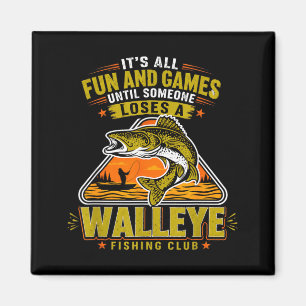 Lustiges Walleye-Angler-Shirt Magnet