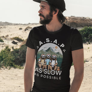 Lustiges Wanderer-Zitat Faultier Wanderteam Outdoo T-Shirt