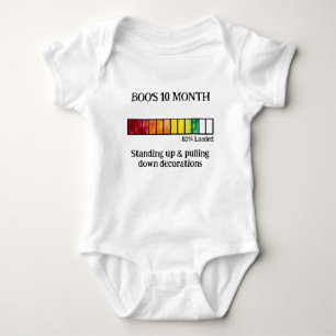 Lustiges Wasserfarben-Baby-Meilenstein-Body   10 M Baby Strampler