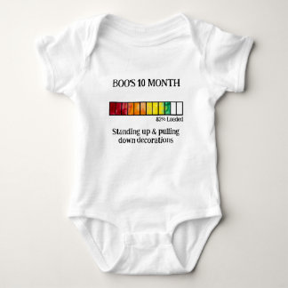 Lustiges Wasserfarben-Baby-Meilenstein-Body | 10 M Baby Strampler