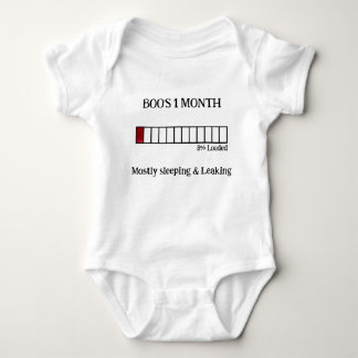 Lustiges Wasserfarben-Baby-Meilenstein-Body | 1 Mo Baby Strampler